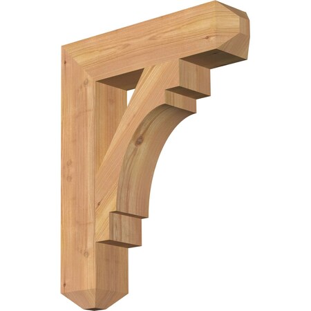 Ekena Millwork Merced Craftsman Smooth Bracket, Western Red Cedar, 3 1/2"W x 16"D x 20"H BKT04X16X20MRC04SWR
